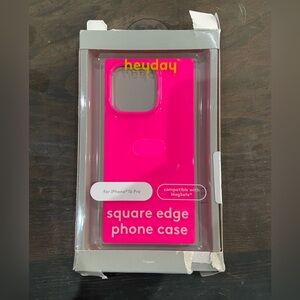 NEW Heyday Neon Pink Square Edge Case for iPhone 16 Pro